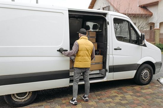 A van and man service in operation
